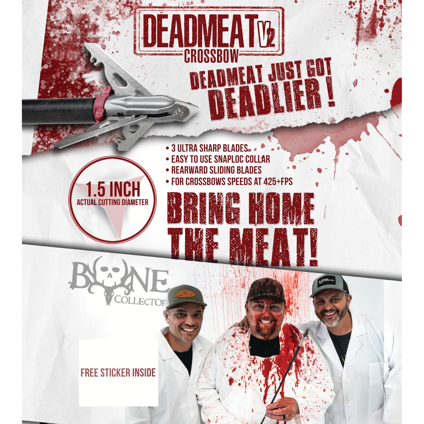 G5 Outdoors DeadMeat broadhead practice tip highlights safe target practice and training use