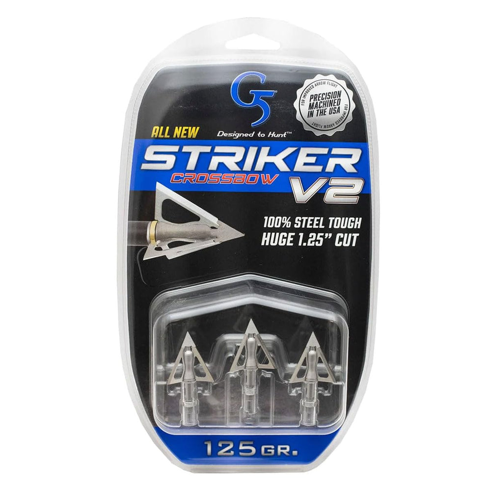 G5 Outdoors Striker V2 arrow flight visual emphasizes precision for hunting