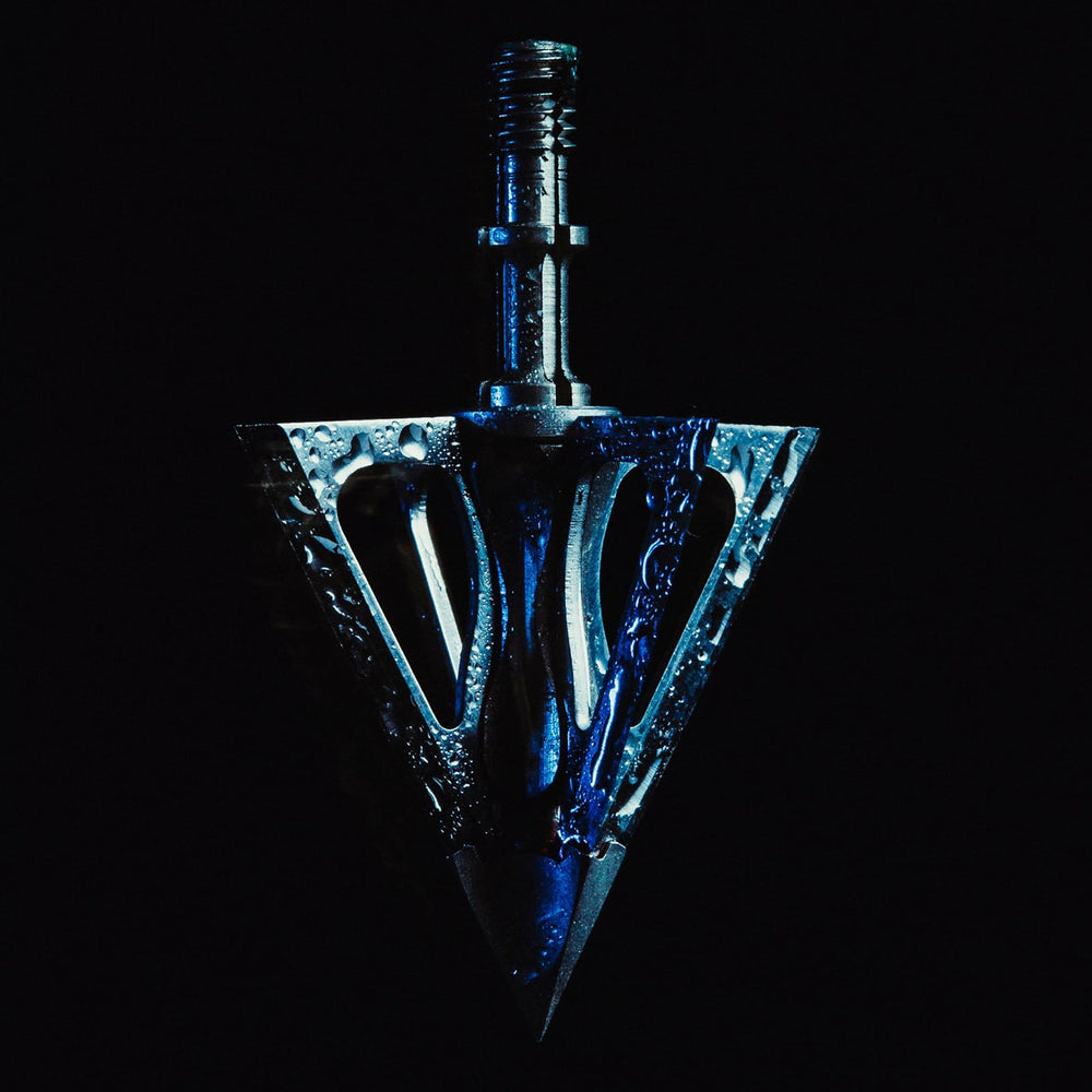 G5 Outdoors Striker X broadhead field-ready assembly with rugged steel body.