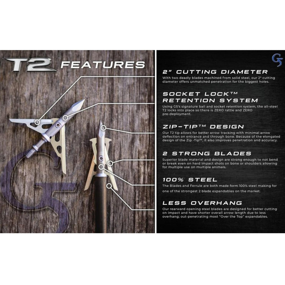 G5 Outdoors T2 socket-lock retention system shown for secure fit