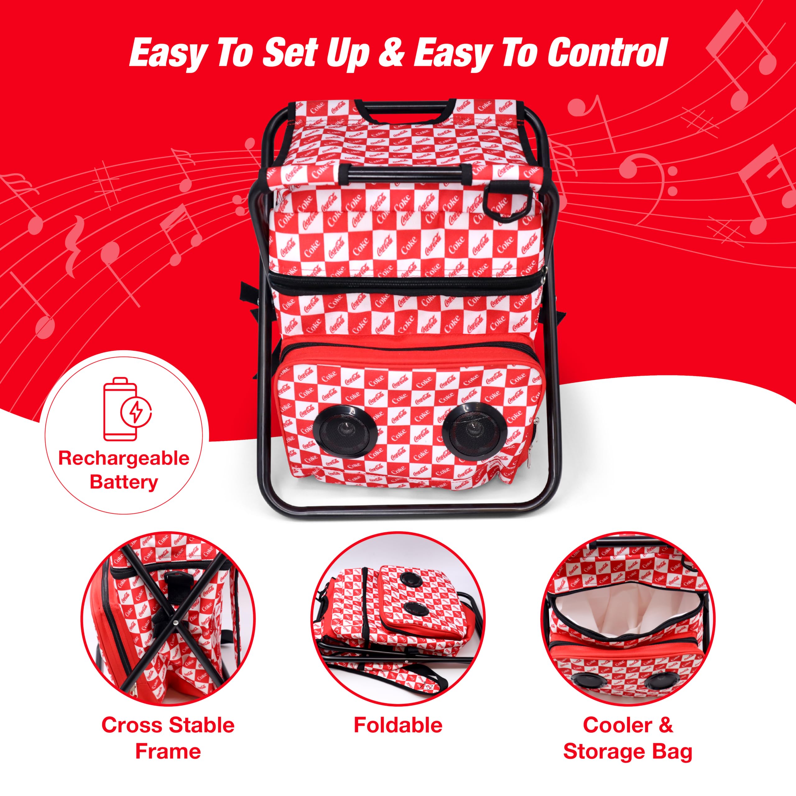 Gabba Goods Coca-Cola ideal for camping and fishing with music and refreshments.