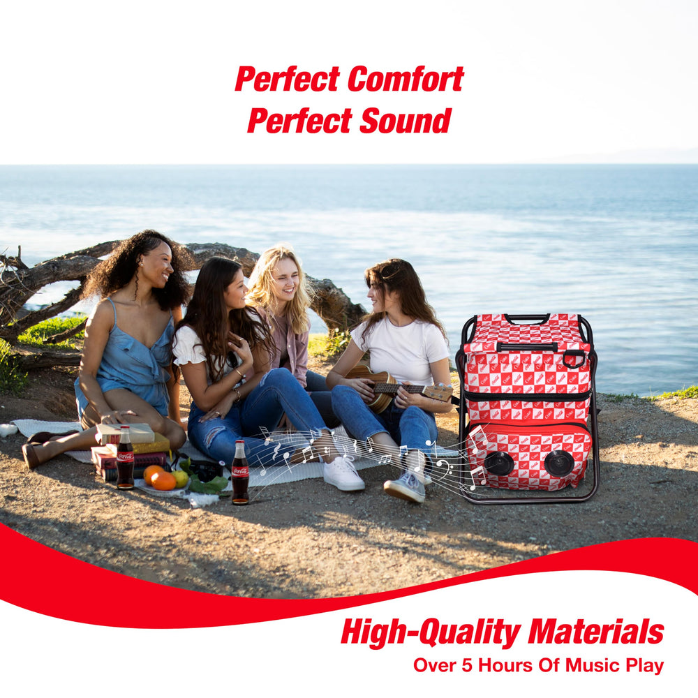 Gabba Goods Coca-Cola Bluetooth speakers provide outdoor sound quality.