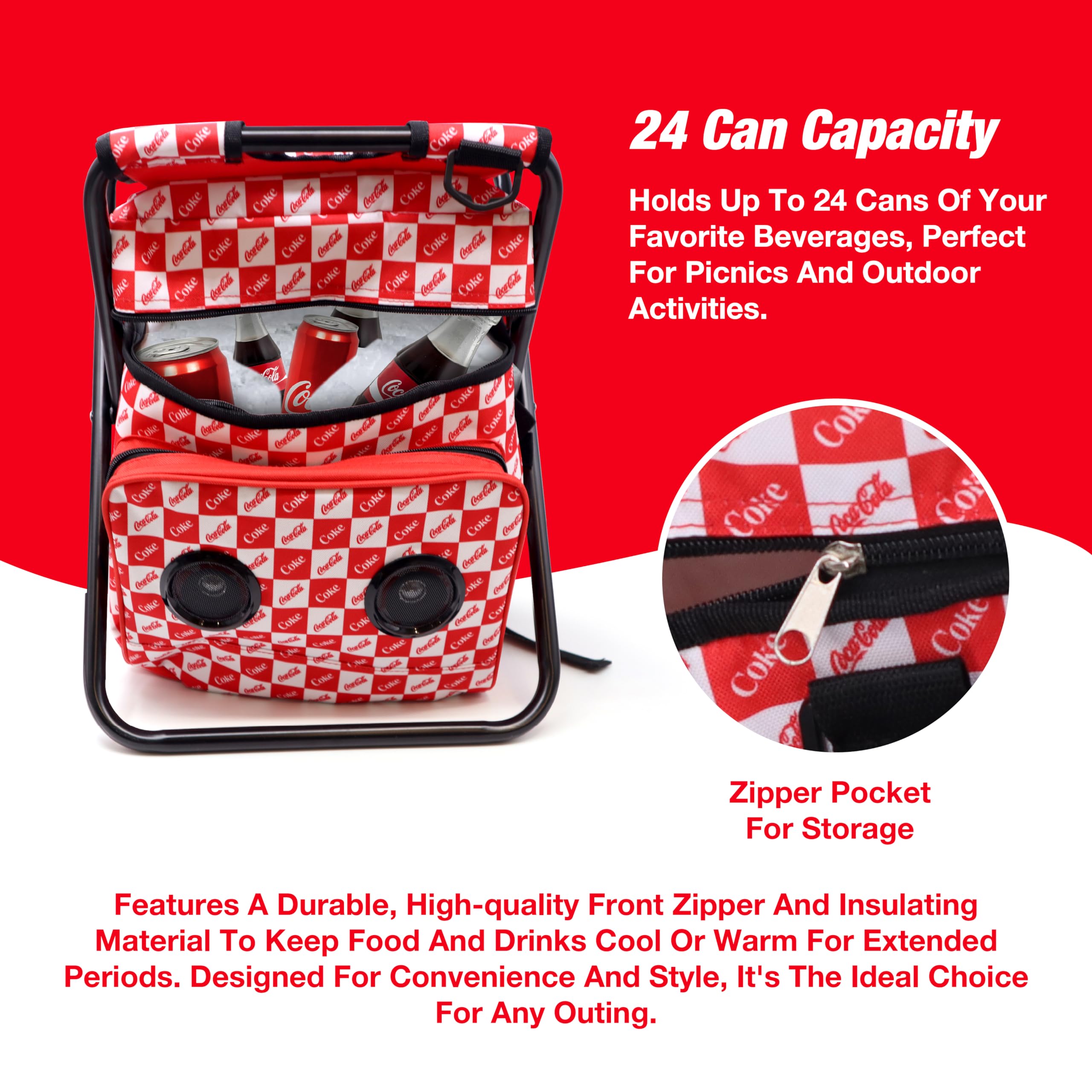 Gabba Goods Coca-Cola durable frame designed for all-day outdoor use.