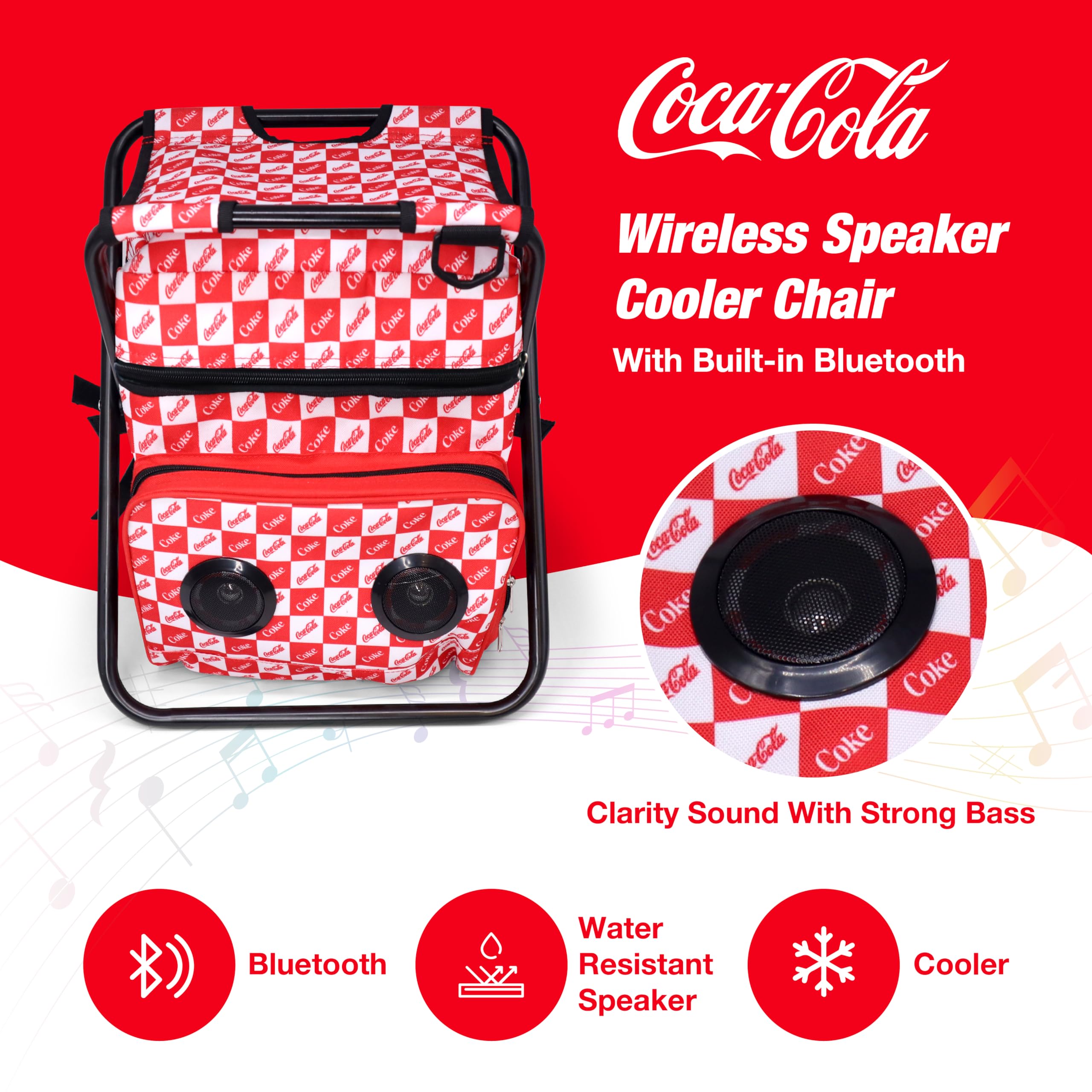 Gabba Goods Coca-Cola insulated cooler bag keeps drinks cold at the beach.