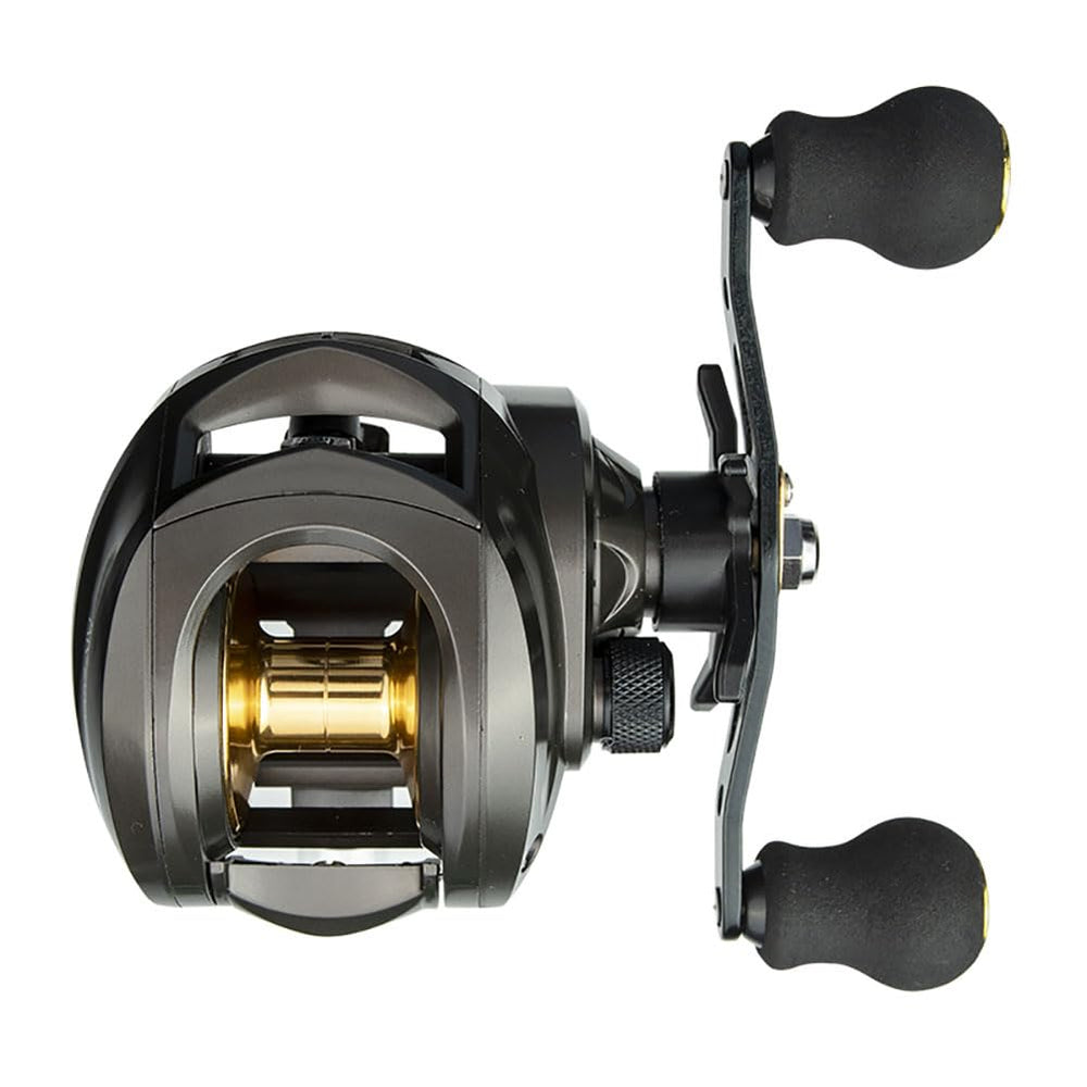 Gaderth baitcasting reel side view highlights compact, ergonomic design for easy handling.