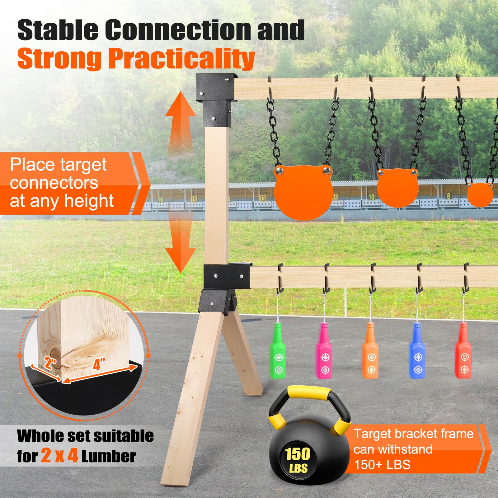 GADFISH outdoor shooting range setup portable and easy to install.