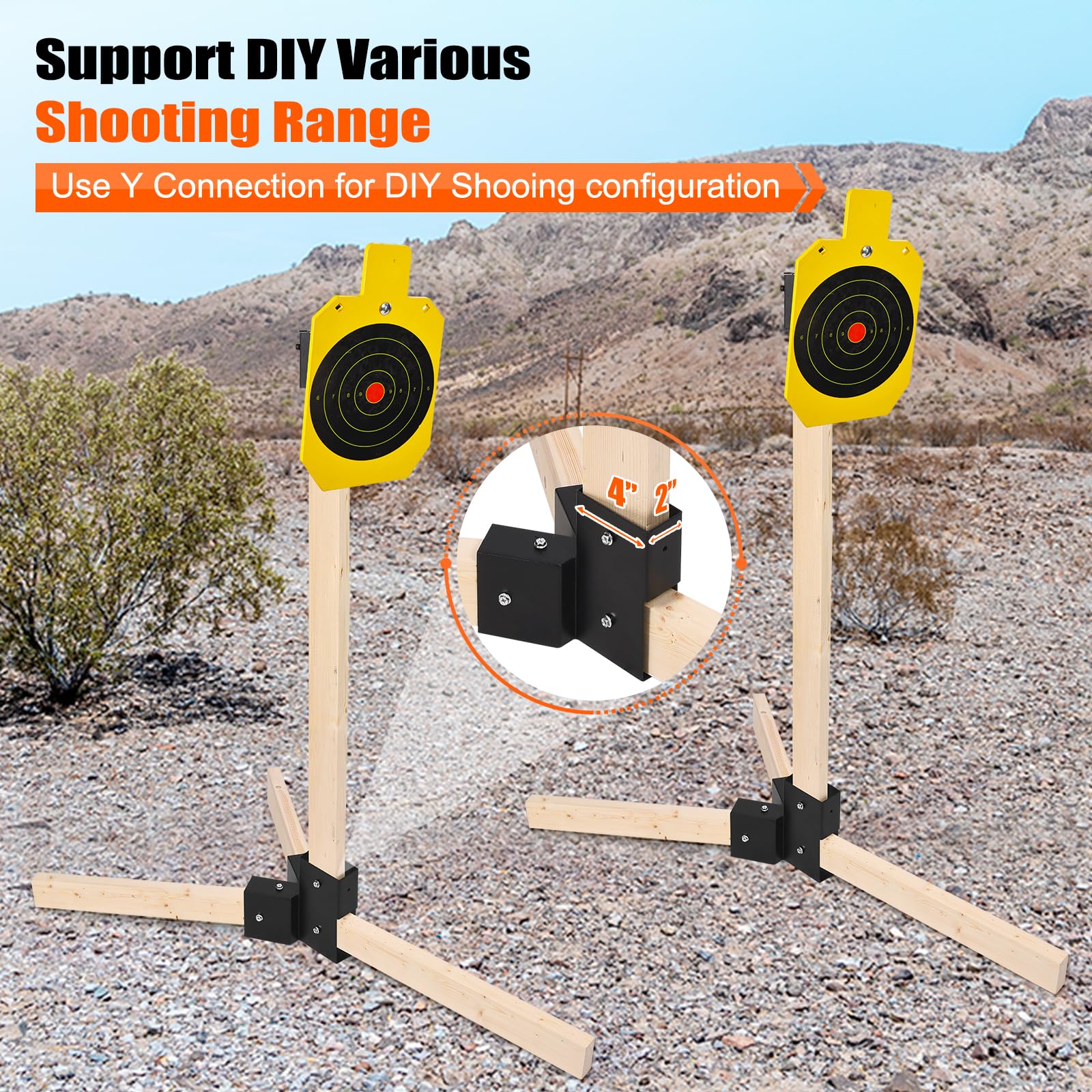 GADFISH steel-plate-target-mount compatible for durable steel targets.