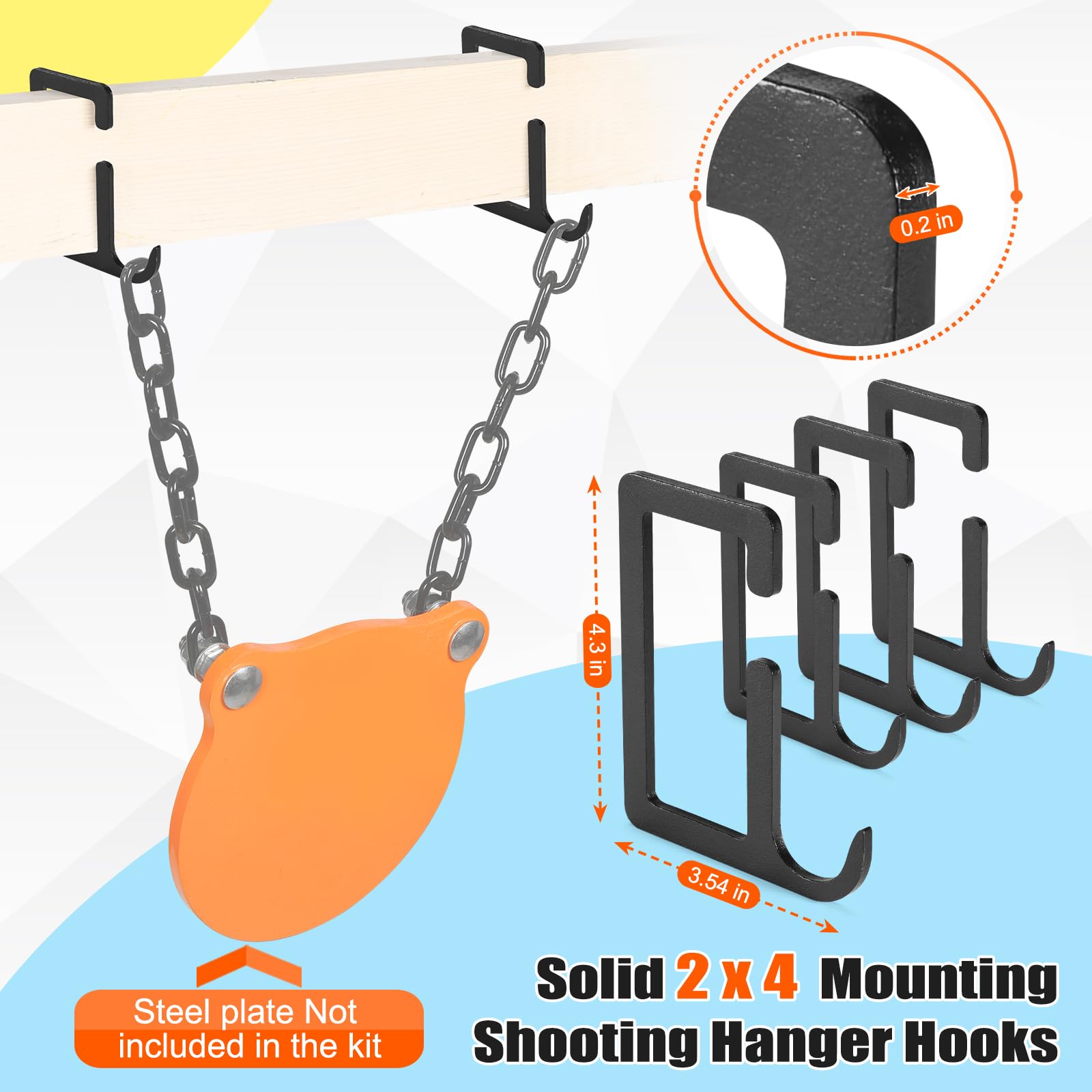 GADFISH target-hangers-12piece sturdy hangers support varied targets.