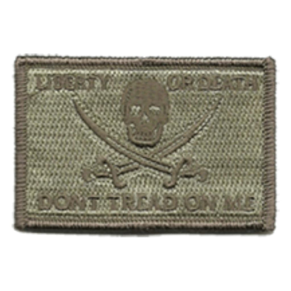 Gadsden and Culpeper Calico Jack patch in ATACS Tan for gear customization and easy identification