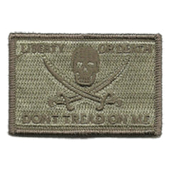 Gadsden and Culpeper Calico Jack patch in ATACS Tan for gear customization and easy identification