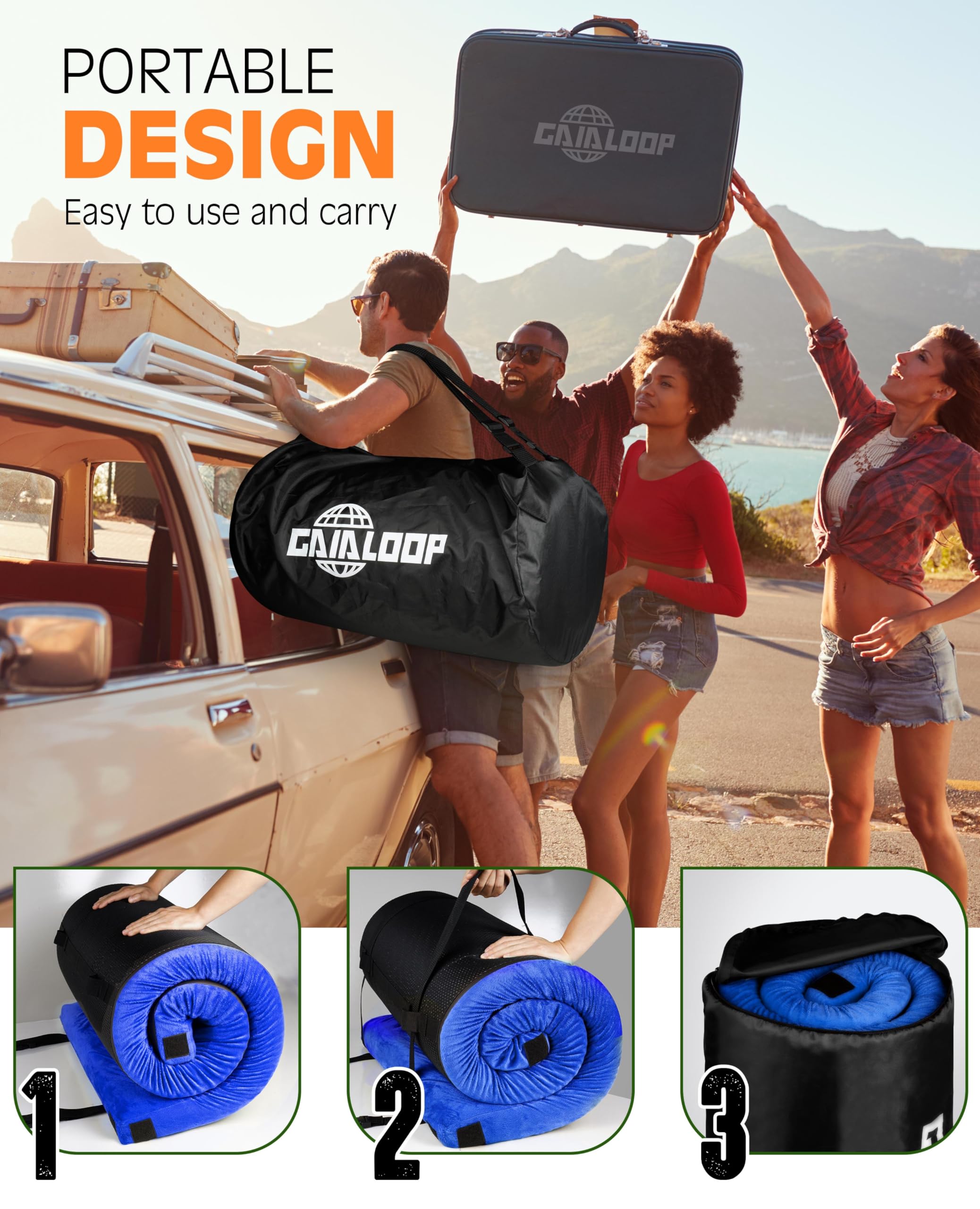 Gaialoop camping mattress in tent setup for comfortable outdoor rest