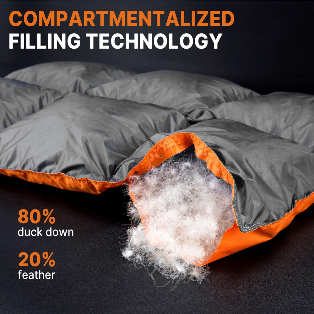 Gaialoop Down Puffy Blanket water-resistant fabric boosts outdoor comfort.