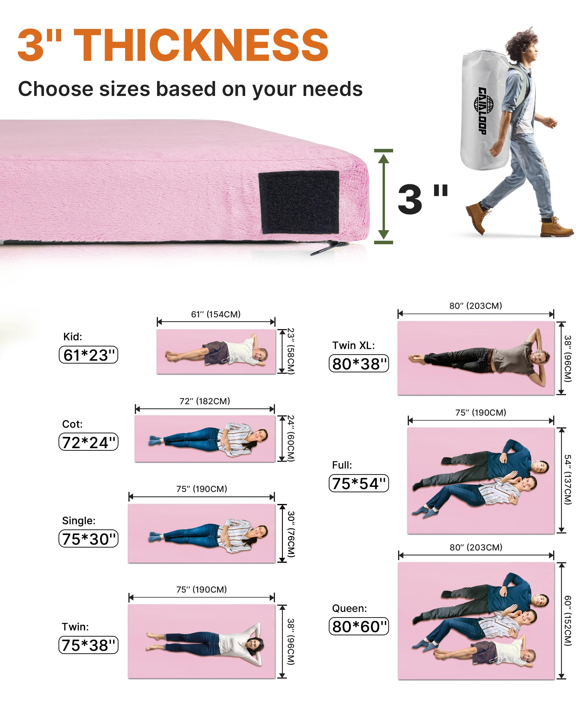 Gaialoop guest bed floor mat—versatile for sleepovers and casual lounging.