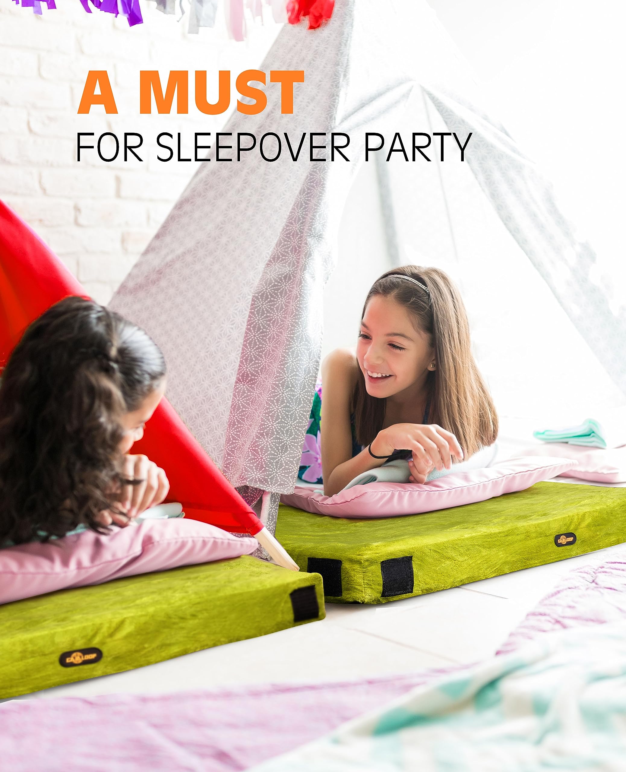 Gaialoop guest bed use for sleepovers and casual floor lounging.
