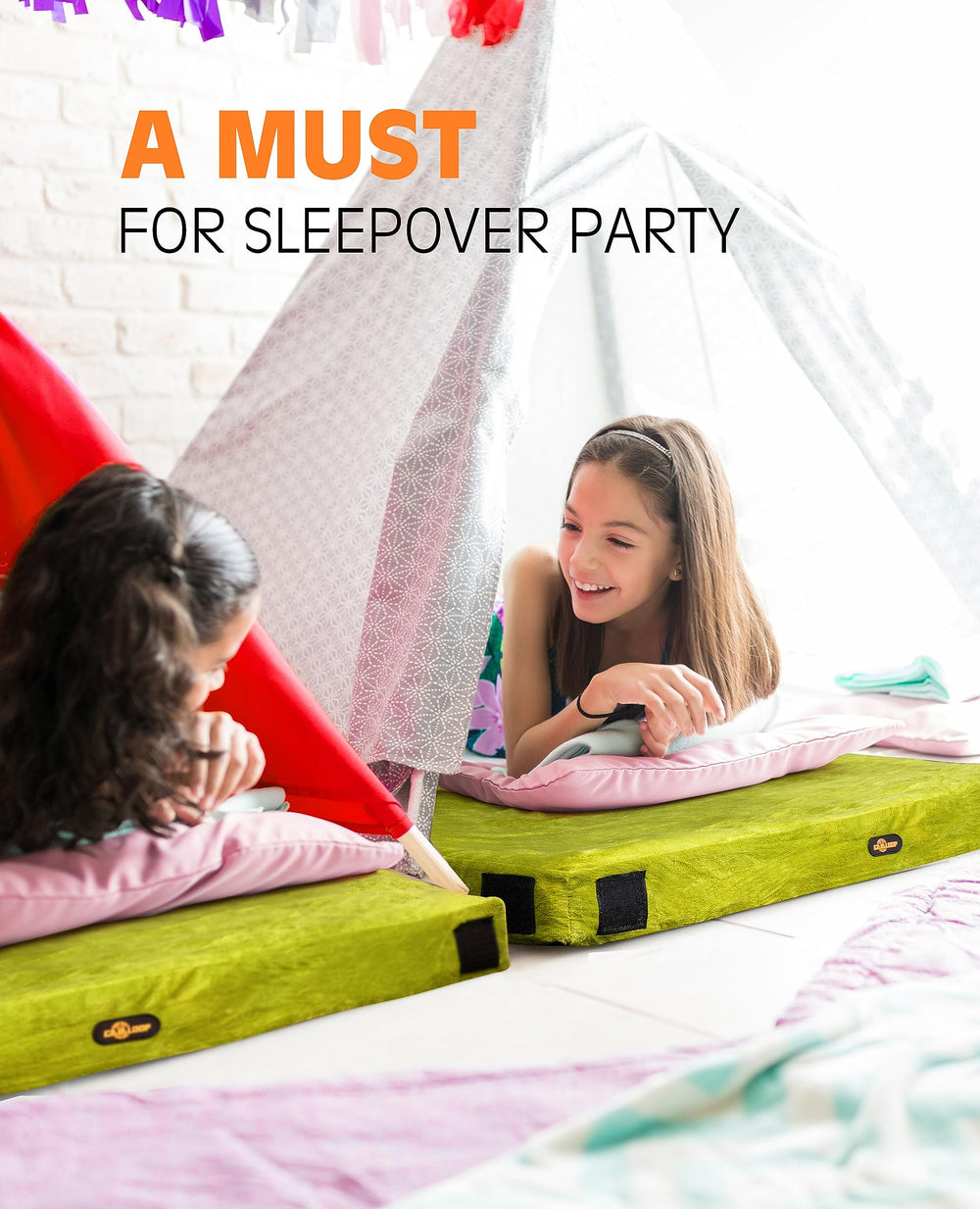 Gaialoop guest bed use for sleepovers and casual floor lounging.