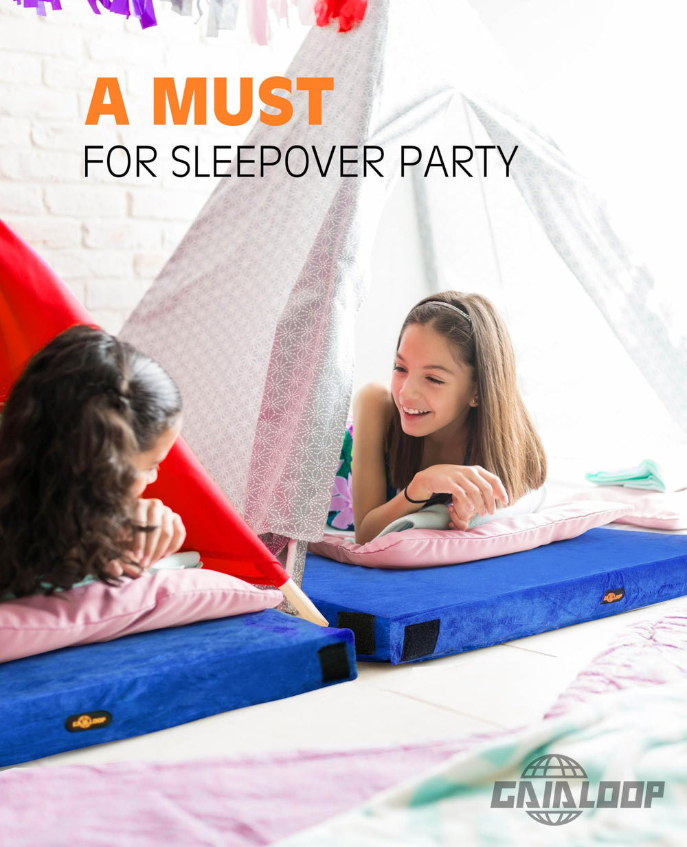 gaialoop guest bed floor mat used in living room sleepovers