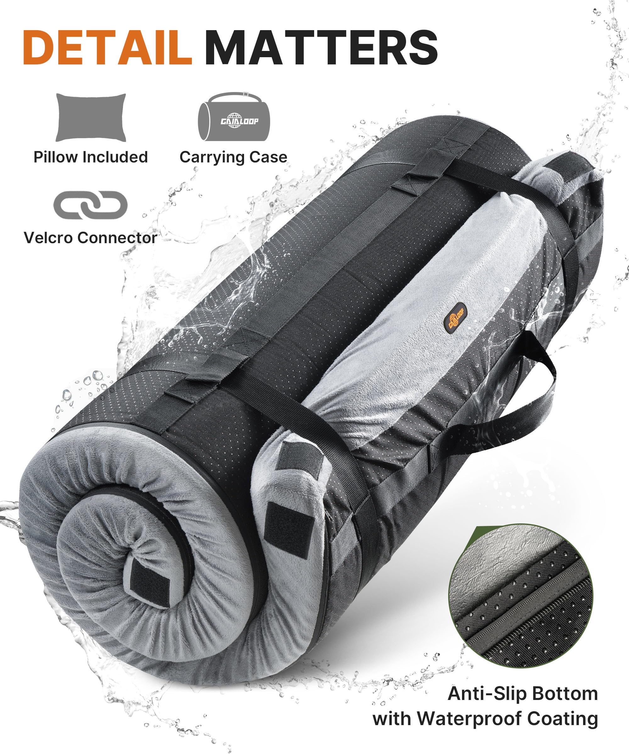 Gaialoop portable roll-up with carrying case for quick storage on trips.