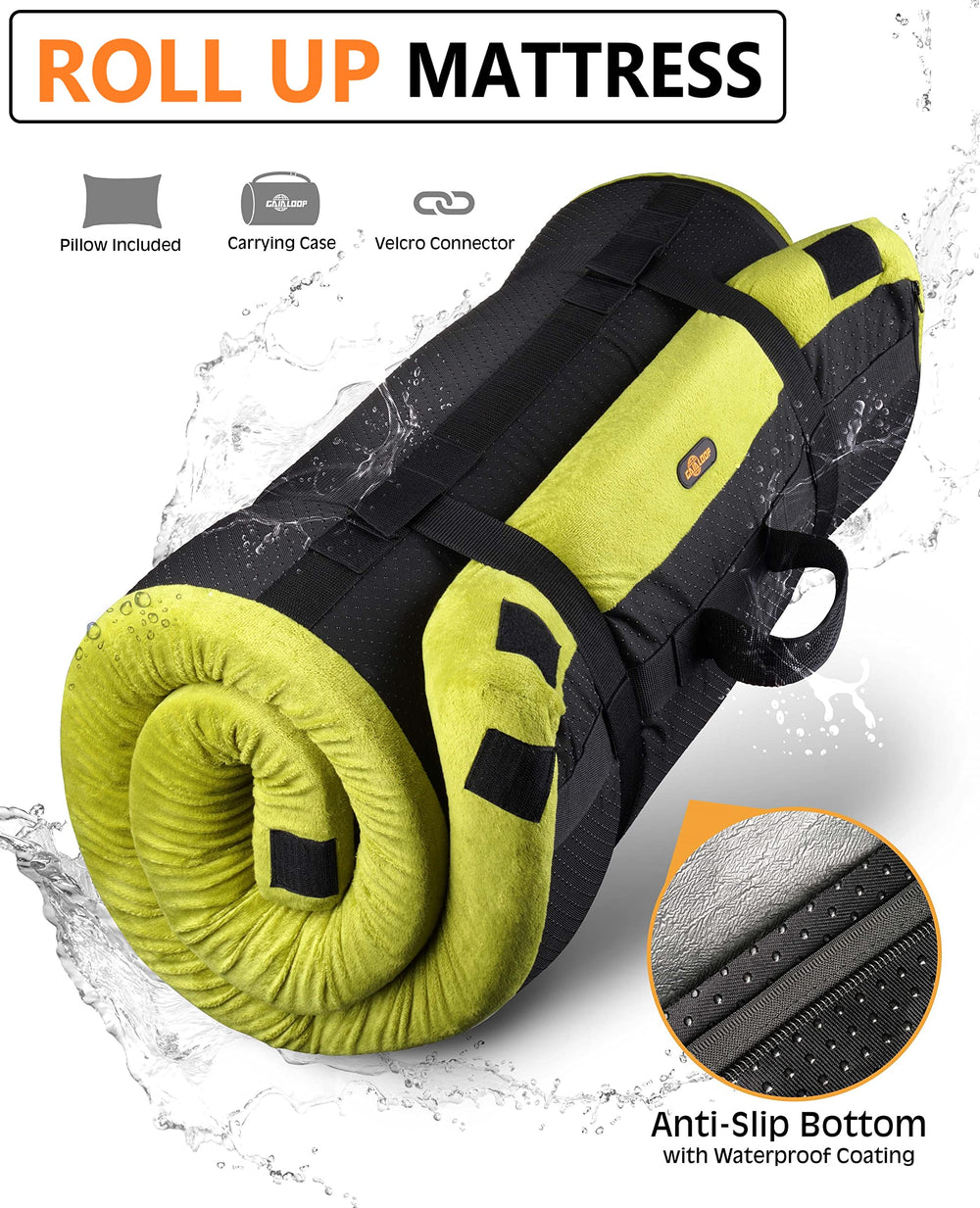Gaialoop roll-up mat ready for road trips and glamping.