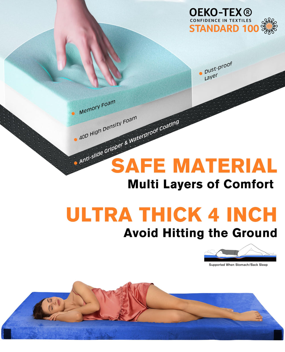Gaialoop roll-up camping pad shown with compact carrying case for travel.
