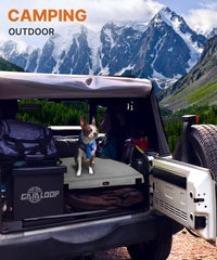 Gaialoop twin-xl foam mat spread out for car camping and guest sleepovers.
