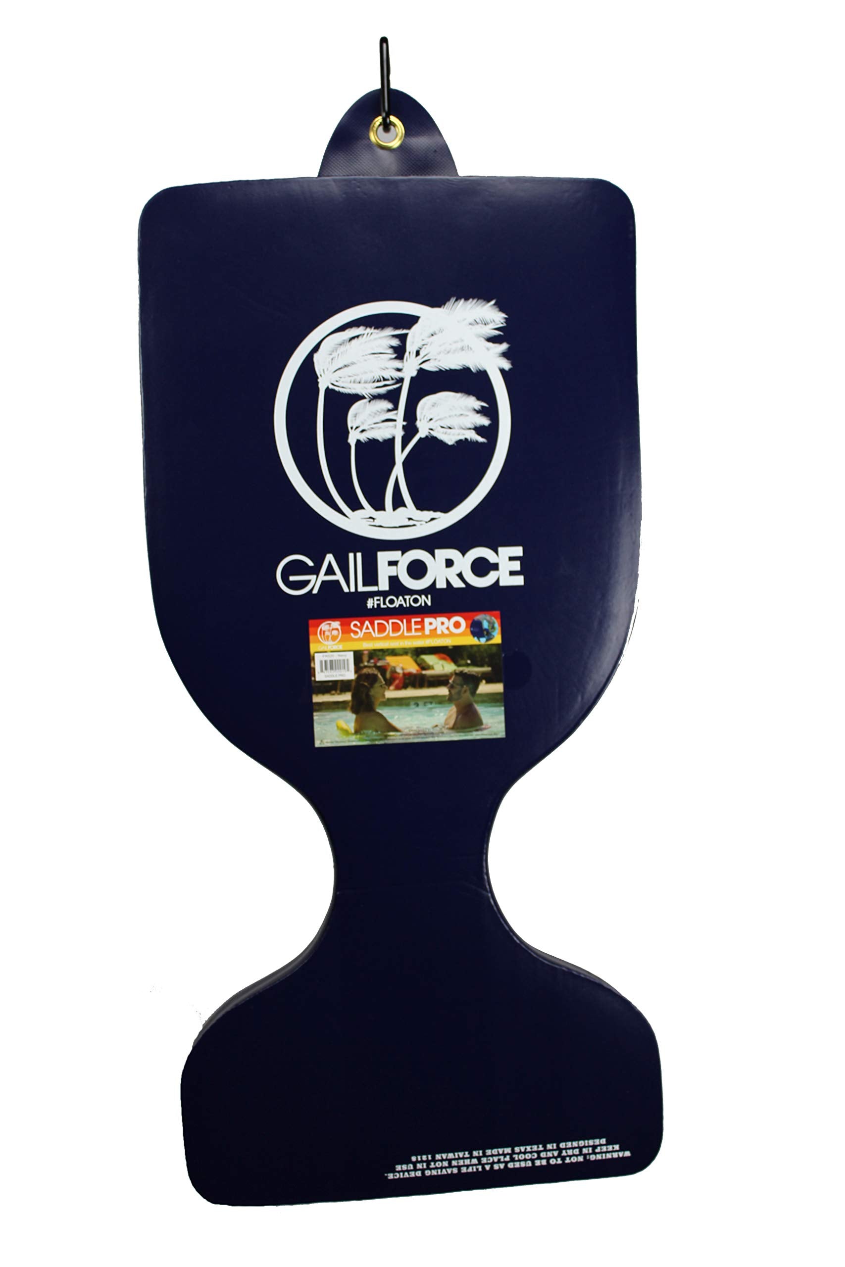 Gail Force Saddle Float Navy close-up showing 2-inch foam for cushioned lounging
