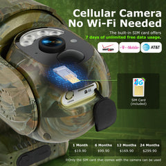 Gailos 4G LTE trail camera side view highlighting rugged outdoor chassis for durability.