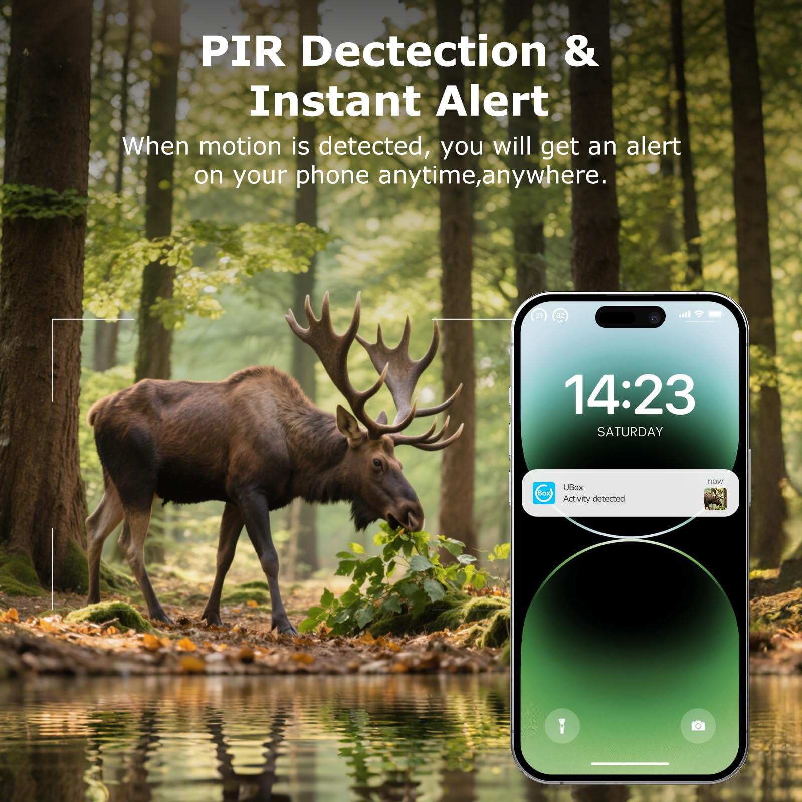 Gailos 4G LTE trail camera solar panel powering long remote use.