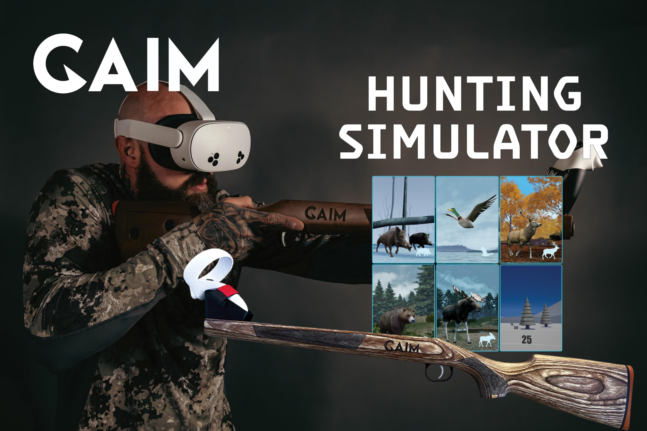 GAIM laminate rifle with weighted trigger offers authentic handling for dry-fire training.
