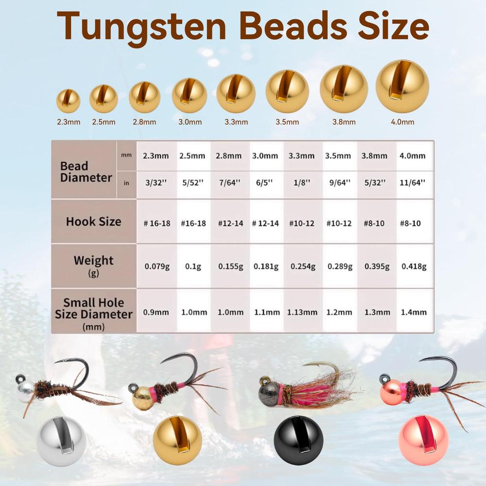 Gainfite tungsten beads 2.8mm black-nickel close-up adds reflective flash for strikes.