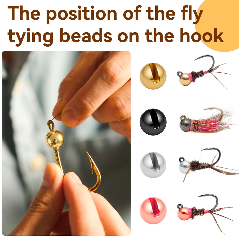Gainfite tungsten beads 2.8mm silver angled view demonstrates reliable hook fitting.