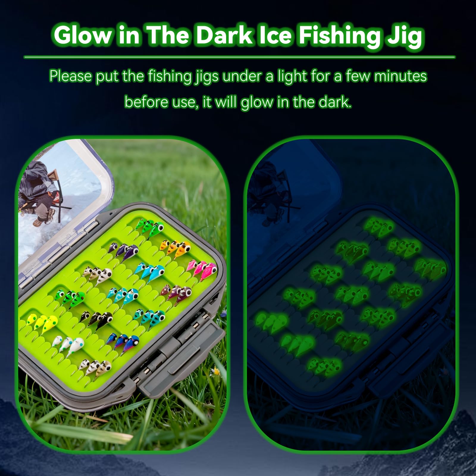 Gainfite waterproof two-sided tackle box protecting lures