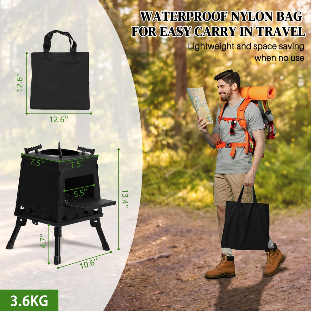 Gainvieyee cast iron stove shows rugged construction for harsh outdoor use