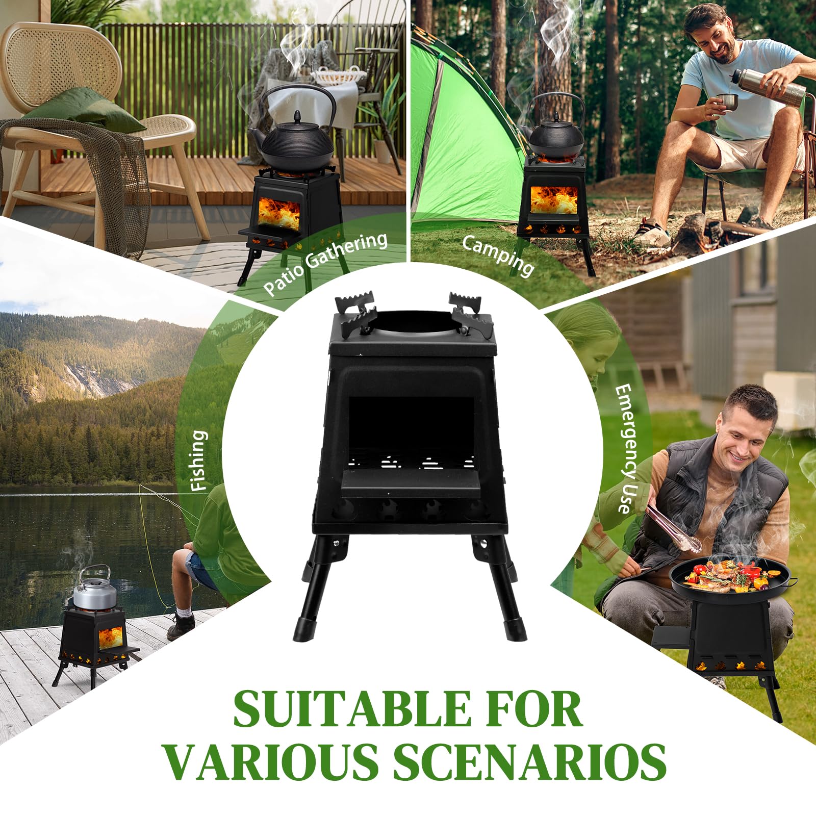 Gainvieyee compact stove fits backpacks for lightweight trips
