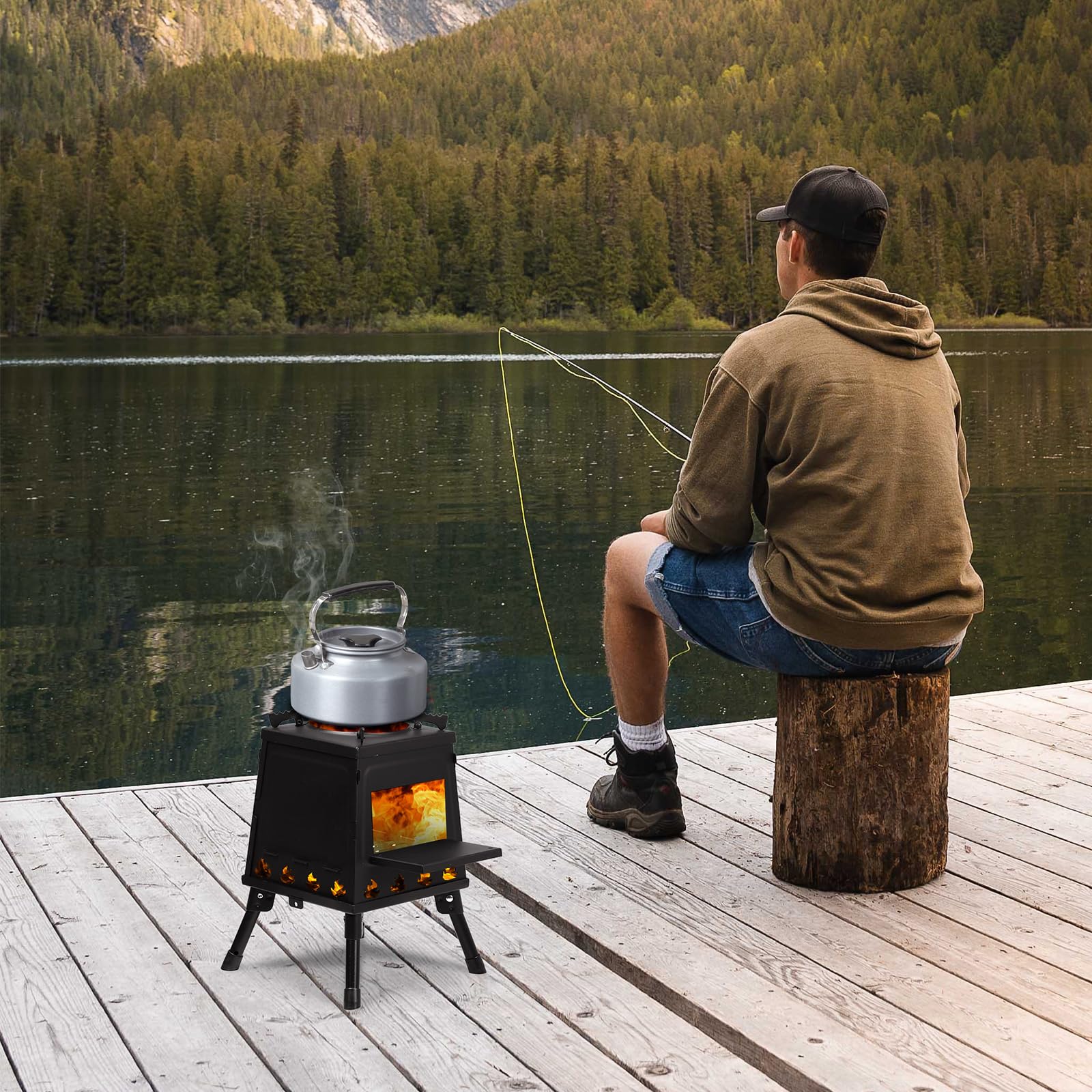 Gainvieyee ultra-efficient burn system minimizes fuel use and smoke