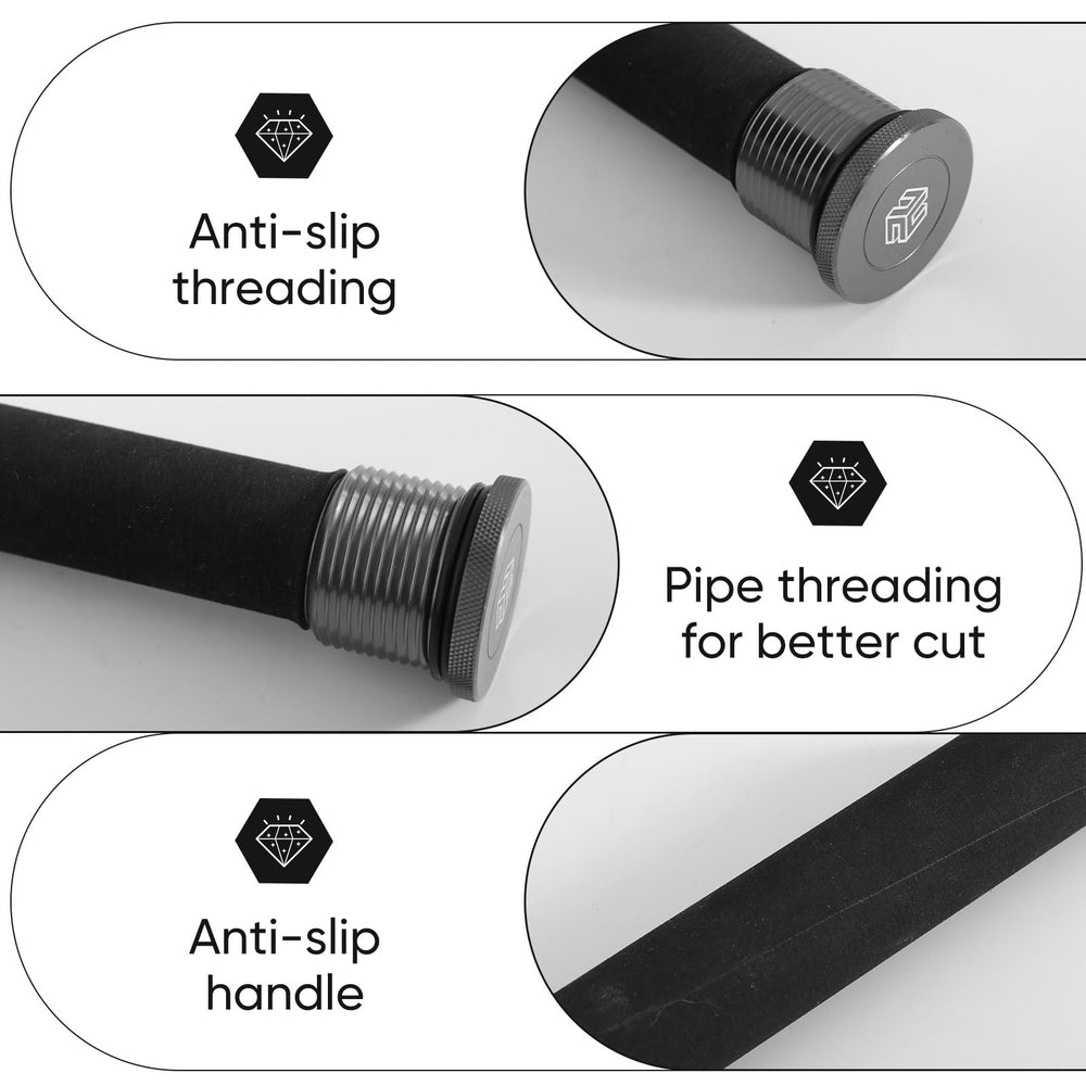 Non-slip grip and carabiner on FG GT knot tying tool
