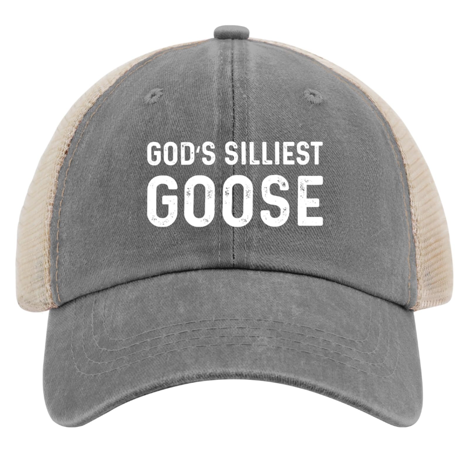 Galagro Gods Silliests Gooses Hat washed denim finish adds versatile streetwear appeal