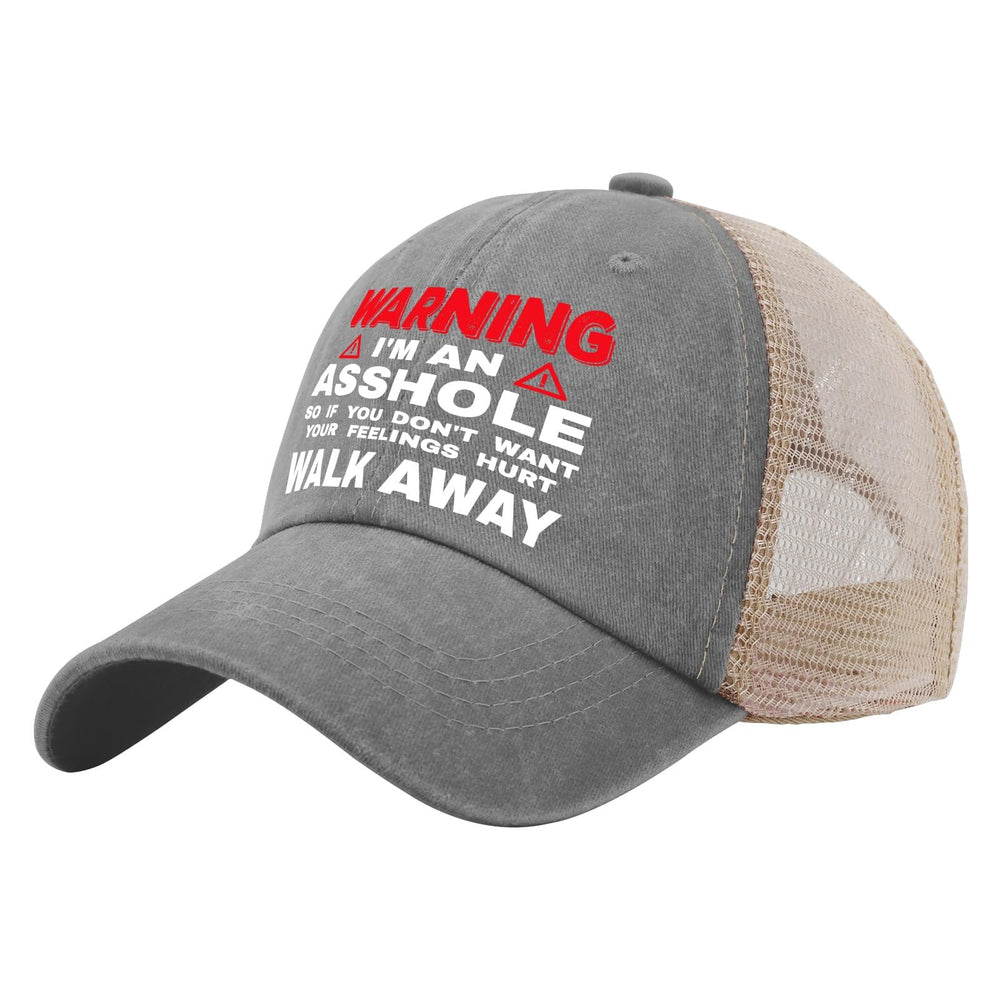 galagro I'm A Assholes Walk Away Hat back view with breathable mesh for hot days
