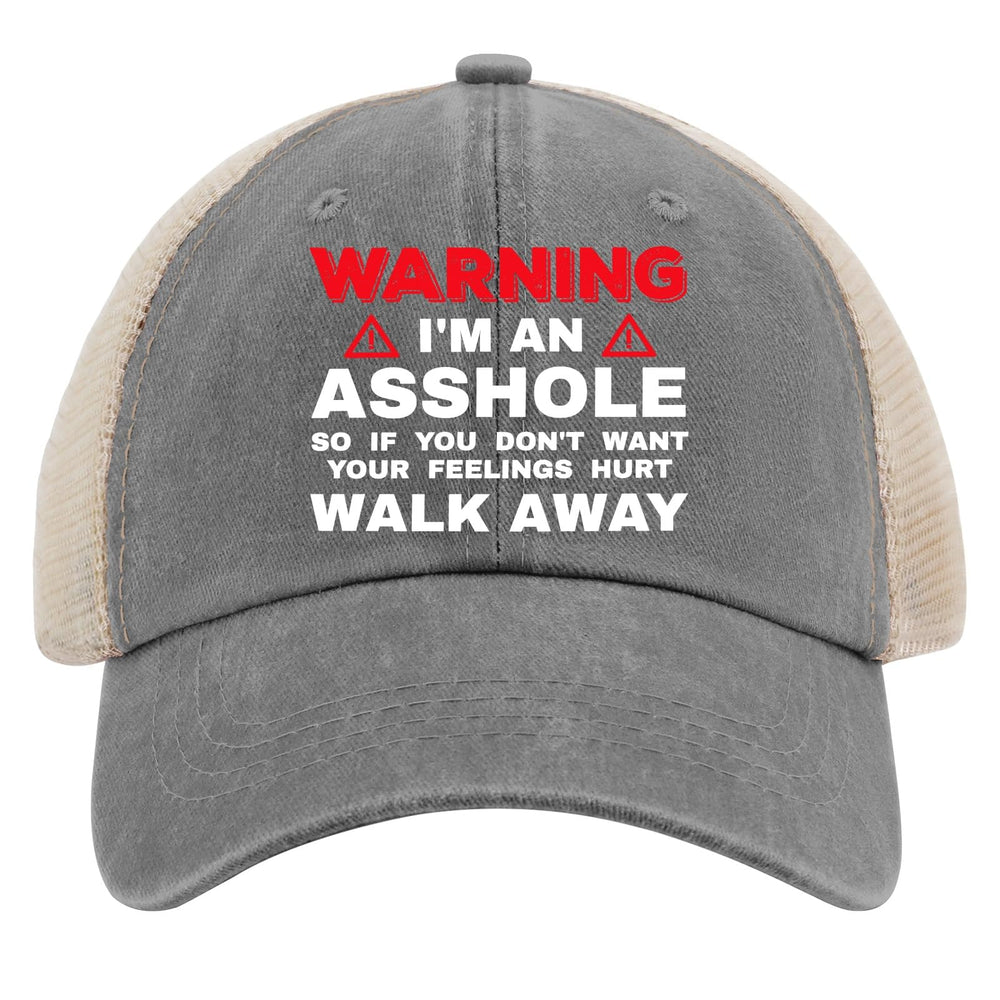 galagro I'm A Assholes Walk Away Hat mesh back detail for ventilation