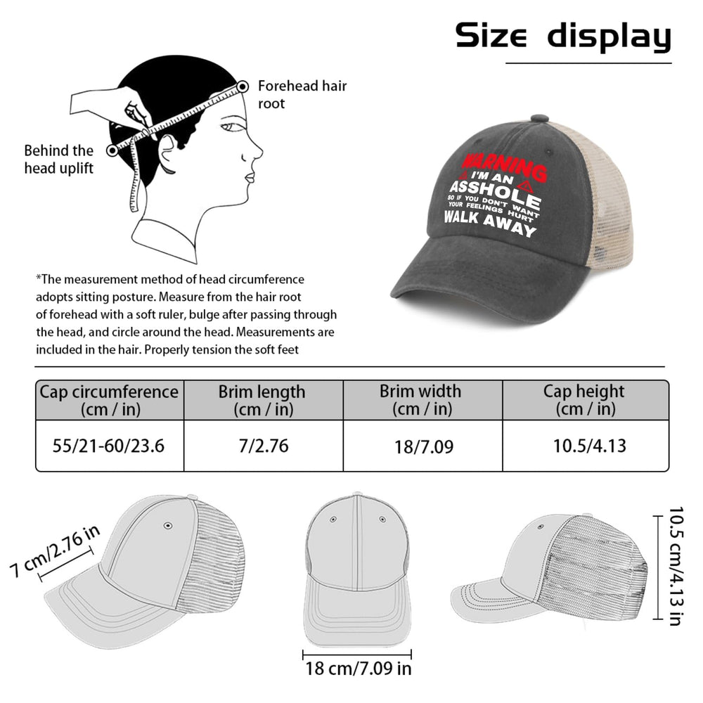 galagro I'm A Assholes Walk Away Hat unisex fit for a wide range of users