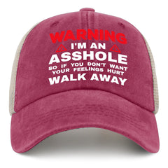 Galagro pink novelty trucker hat with bold message for casual wear