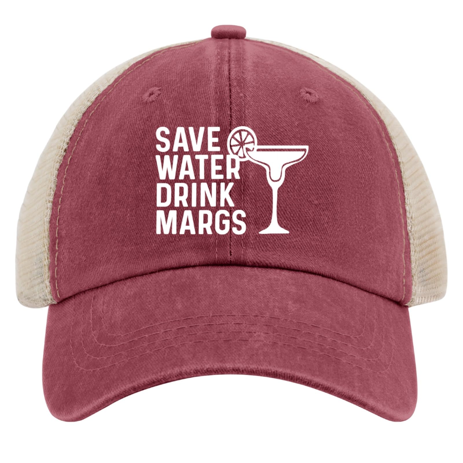 galagro Save Water Drink Margs hat denim texture, retro vibe for casual looks.