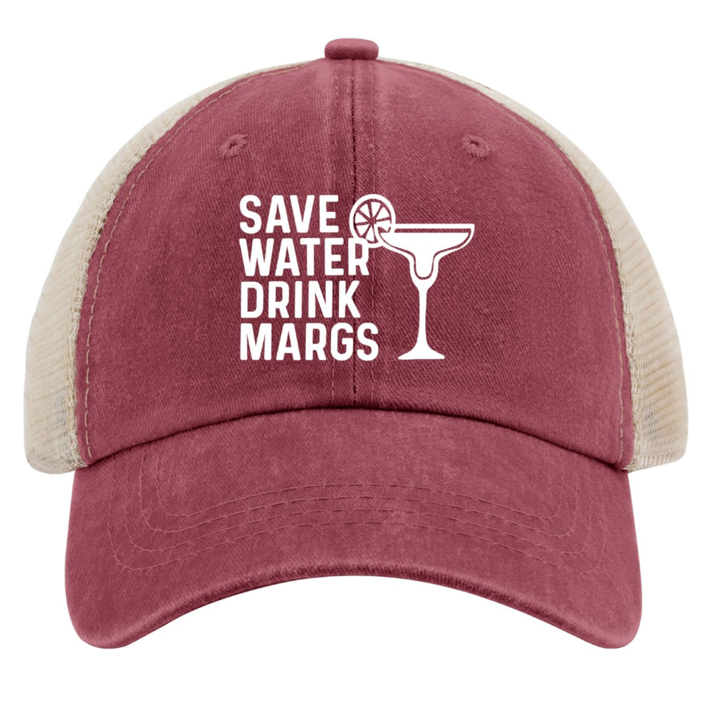 galagro Save Water Drink Margs hat denim texture, retro vibe for casual looks.
