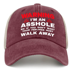 galagro Walk Away Hat front view, breathable mesh for summer comfort