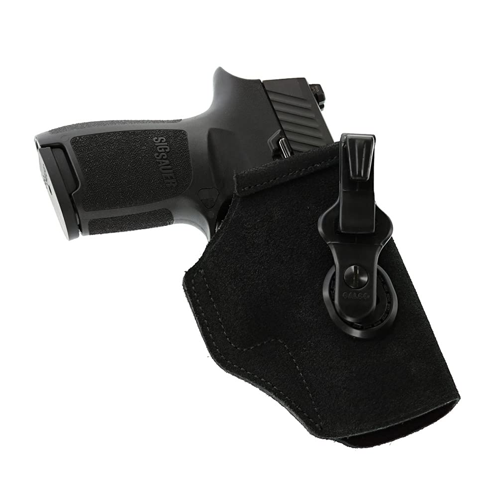 Galco Tuck-N-Go for Glock 43 and Shield, blue leather, easy draw.