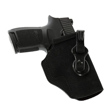Galco Tuck-N-Go for Glock 43 and Shield, blue leather, easy draw.
