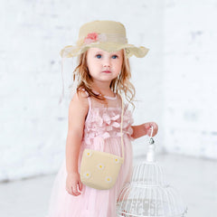 GALPADA white straw hat close-up, lightweight comfort.