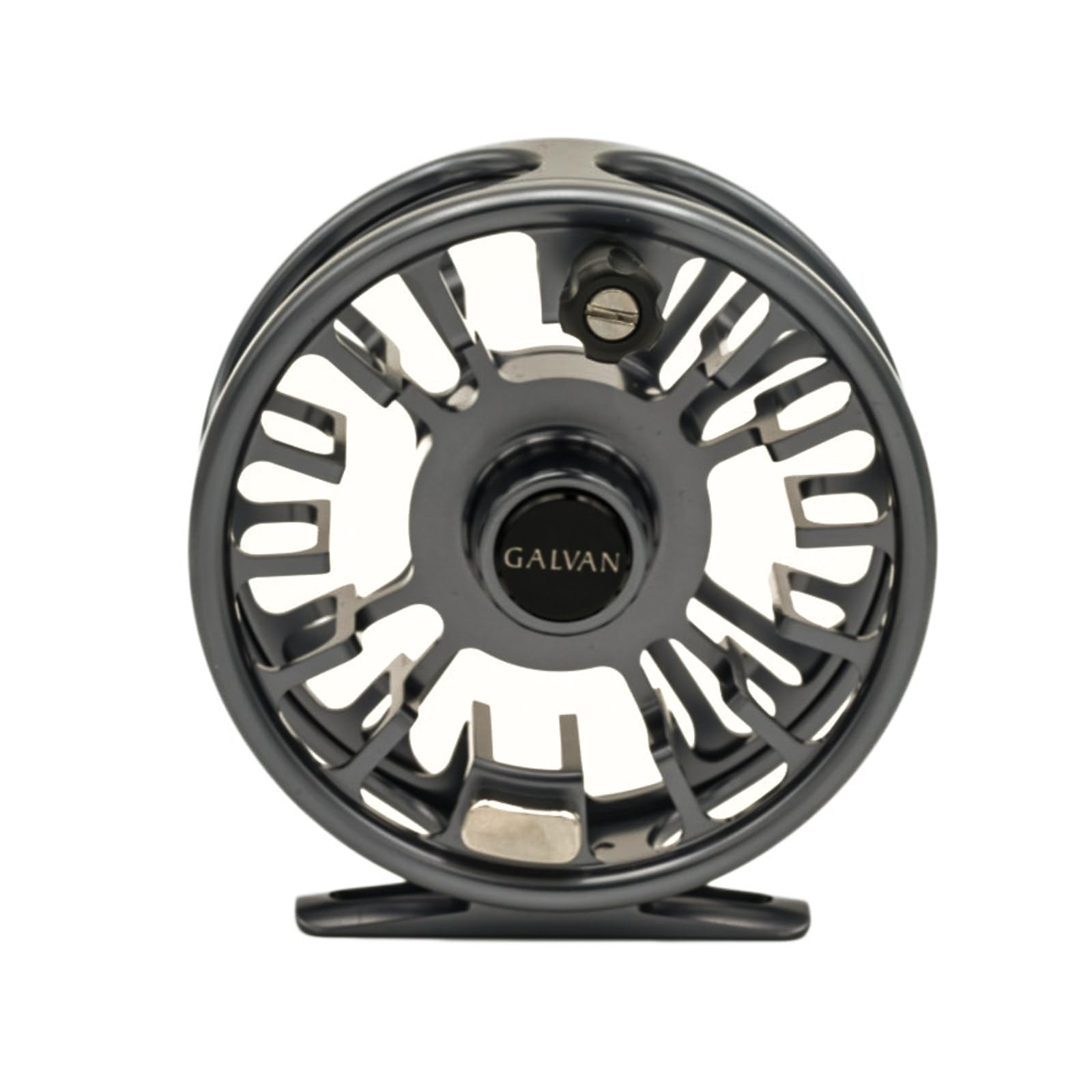 Galvan Euro Nymph Fly Reel 37 in gun metal grey with torque drag for precise line control.