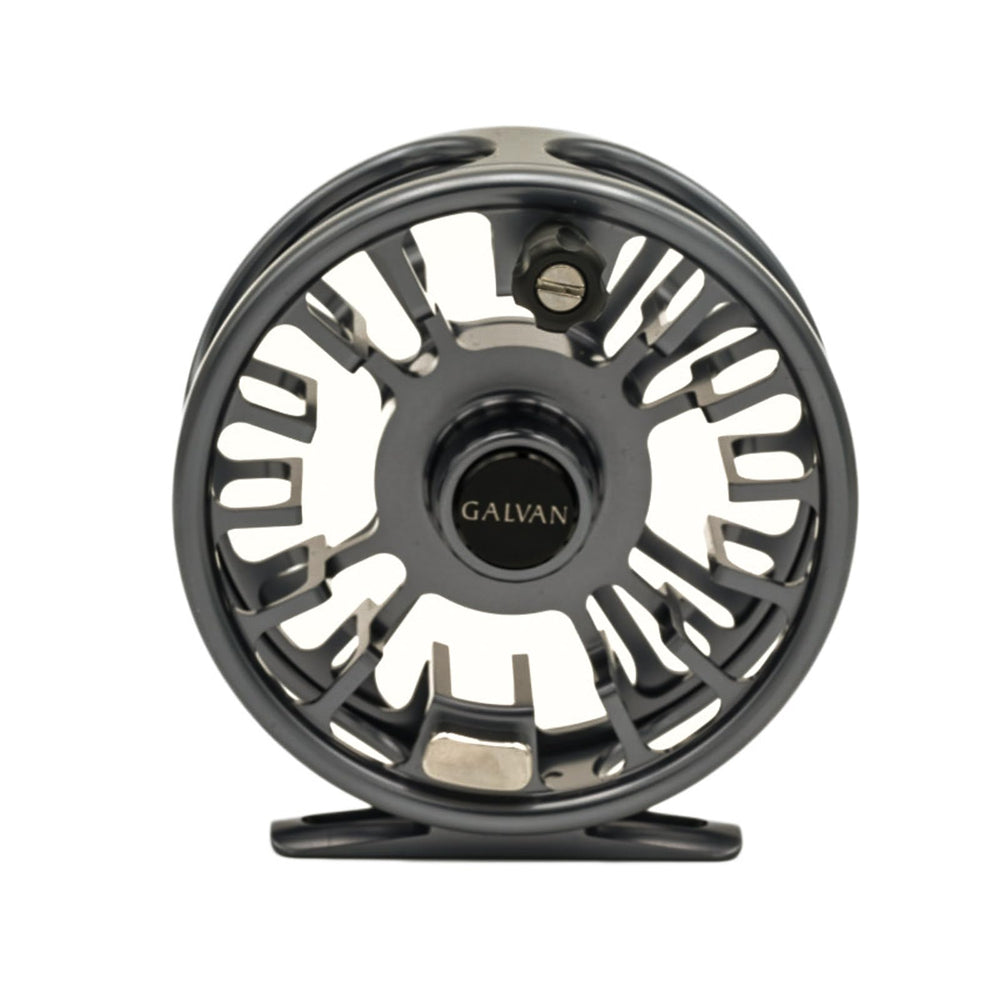 Galvan Euro Nymph Fly Reel 37 in gun metal grey with torque drag for precise line control.