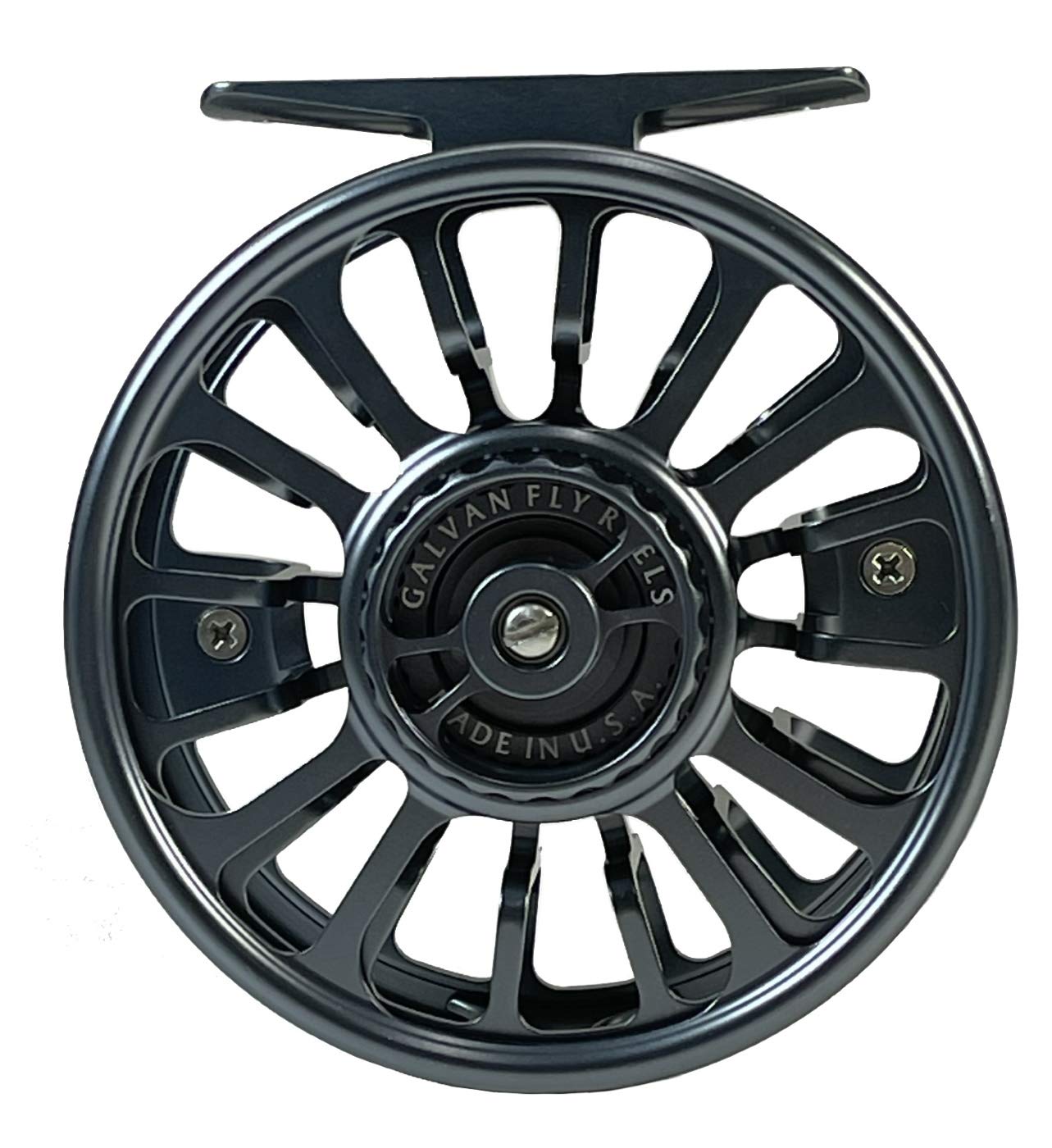 Galvan Torque Fly Reel 5 Gunmetal close-up reveals smooth lines for quick, confident casts.
