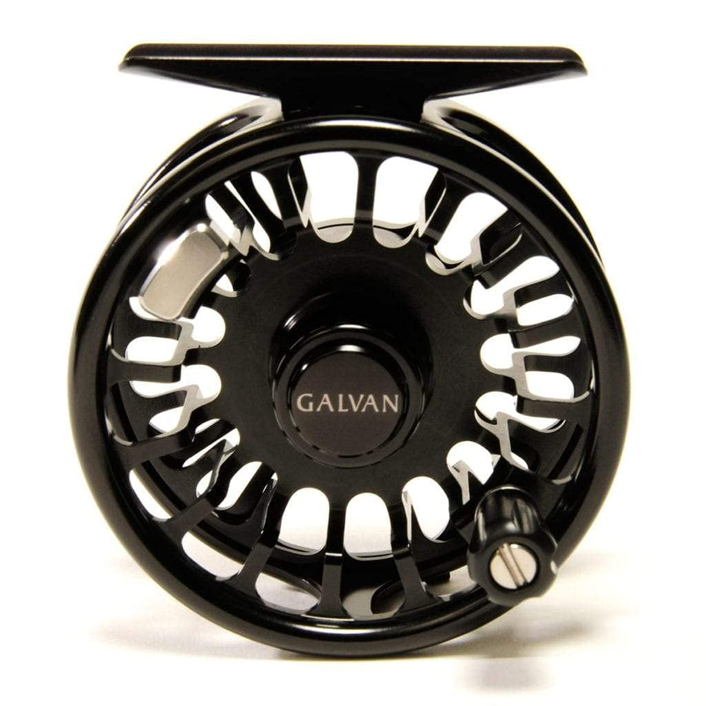 Galvan Torque Fly Reel Black 4 front view highlighting precise microTune drag for smooth fights